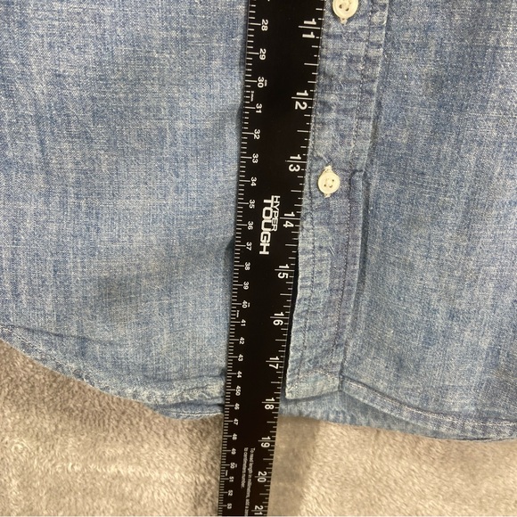 Ralph Lauren Denim Chambray Shirt Boys Sz 6 Long Sleeve Pony Logo Preppy Button - Picture 8 of 11